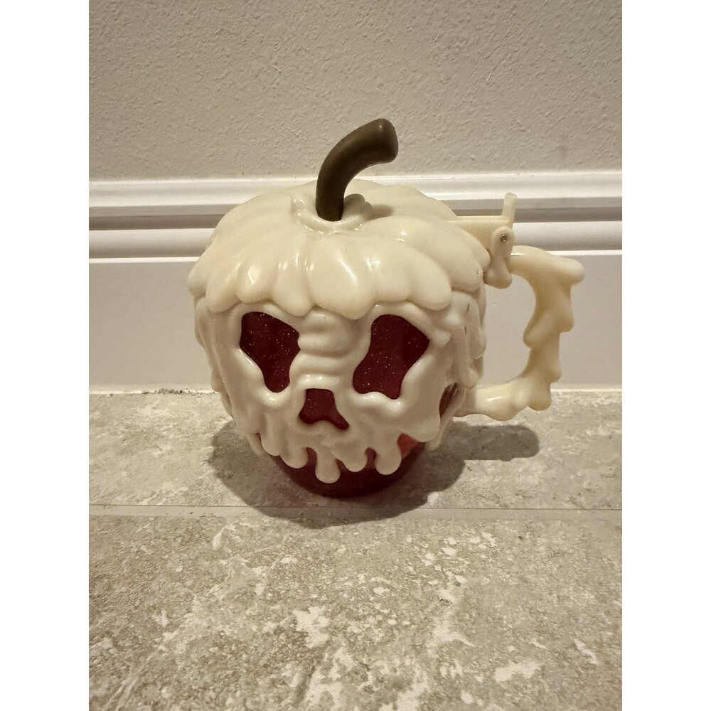 Disney Parks Red Poison Apple Stein Mug Cup Glow in the Dark Snow White